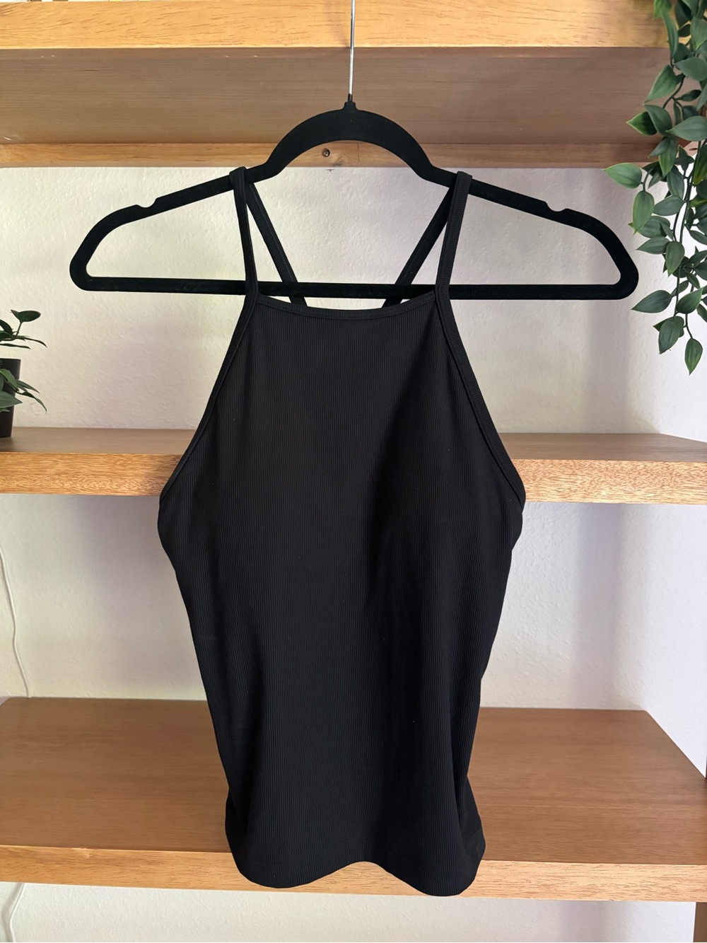 Athleta Black Ribbed Halter Tank Top - Picture 3 of 13